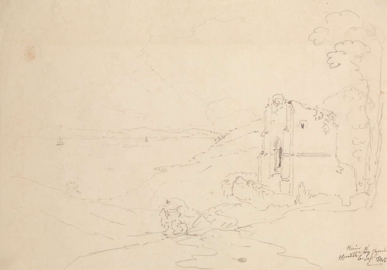 Walton templom romjai, Clevedon, 1845. szeptember 6 alkotó: Capt. Thomas Hastings