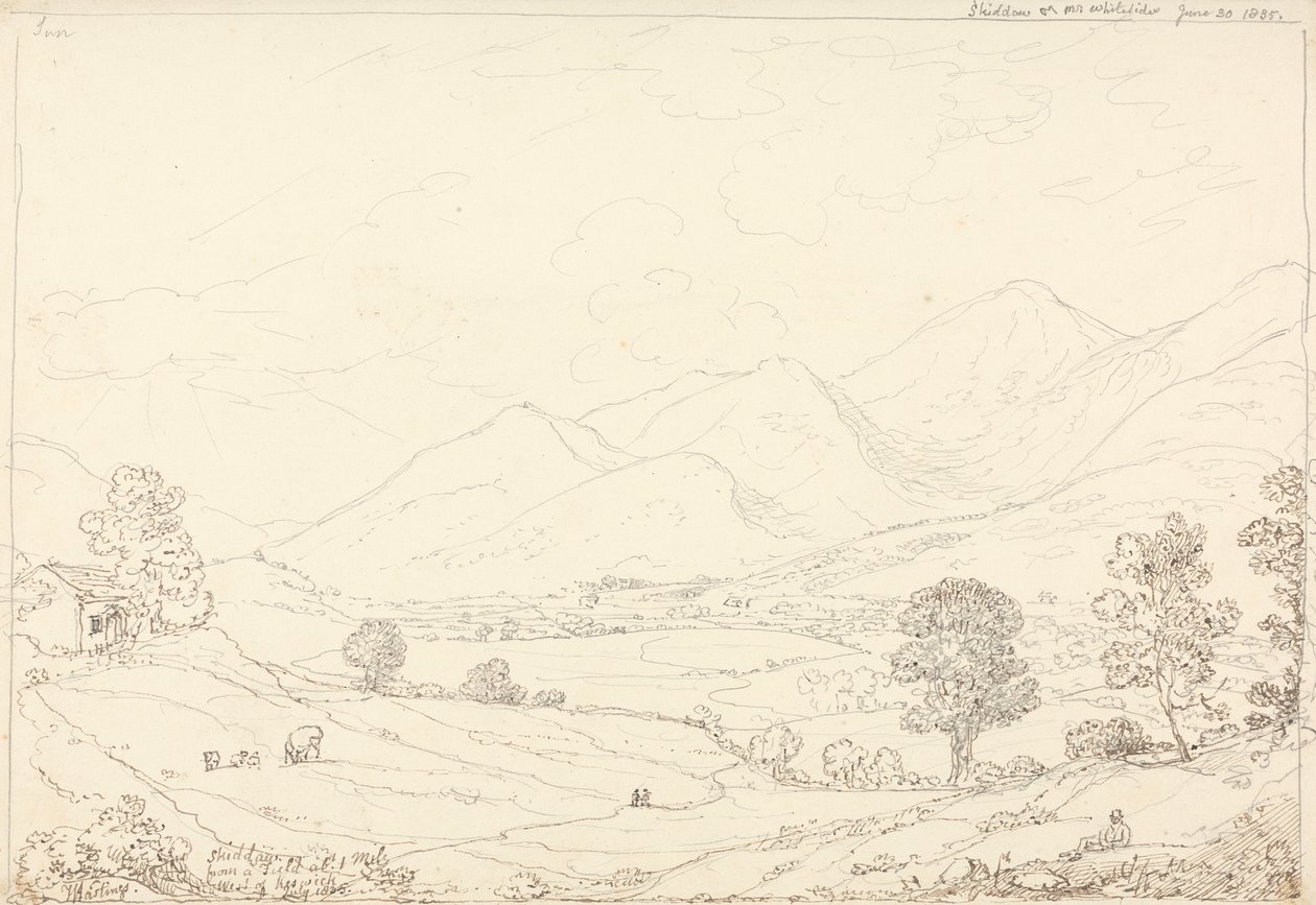 Skiddaw Mr. Whiteside-nál, 1835. június 30 alkotó: Capt. Thomas Hastings