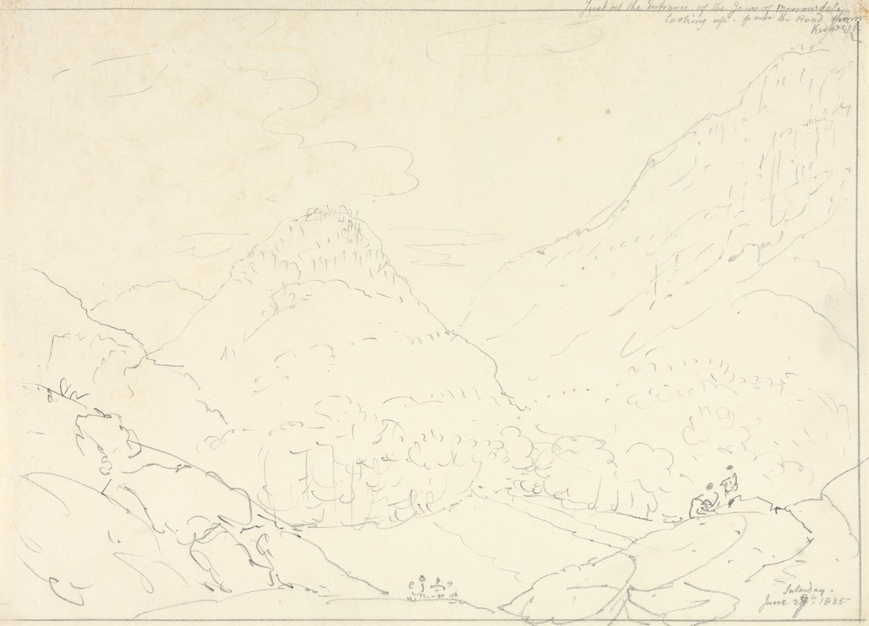 The Jaws of Borrowdale, 1835. június 27., szombat alkotó: Capt. Thomas Hastings