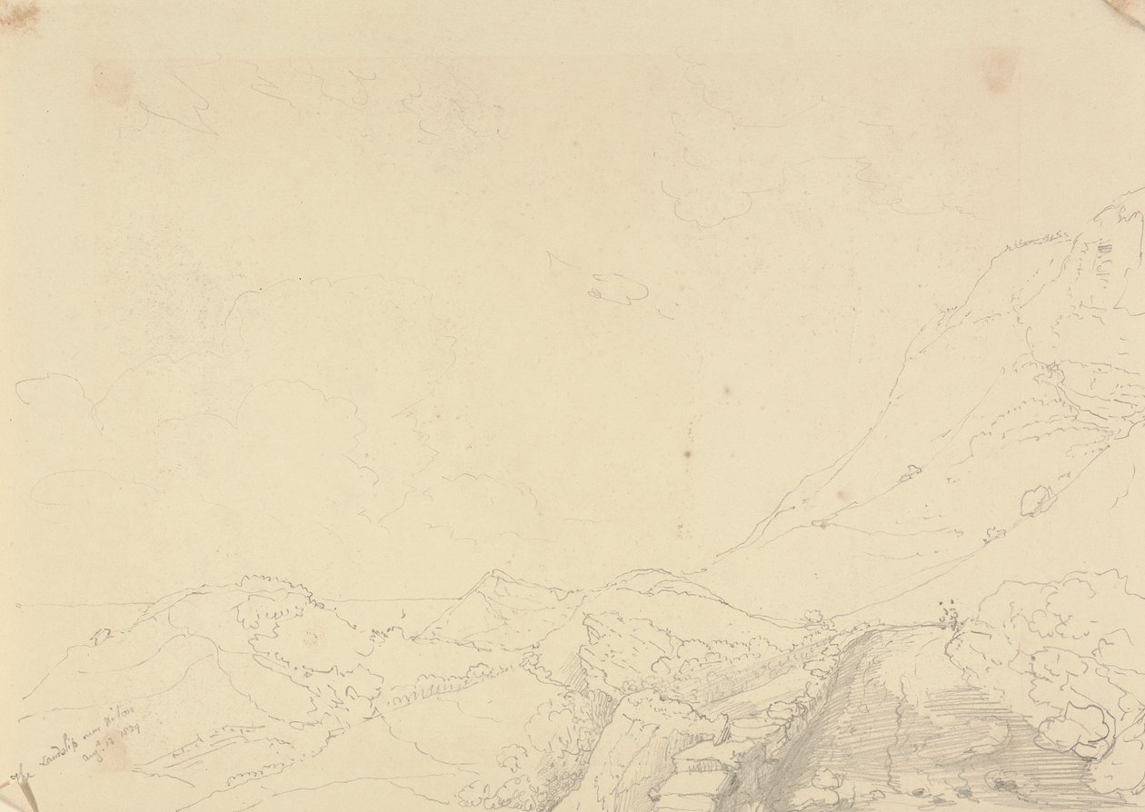 Földcsuszamlás Niton felett, 1829. augusztus 13 alkotó: Capt. Thomas Hastings