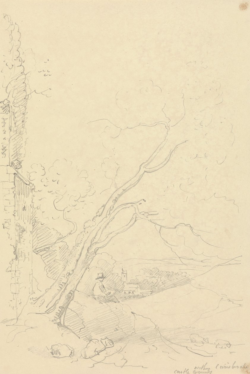 A Carisbrooke Castle Grounds területén, Wight-szigeten alkotó: Capt. Thomas Hastings