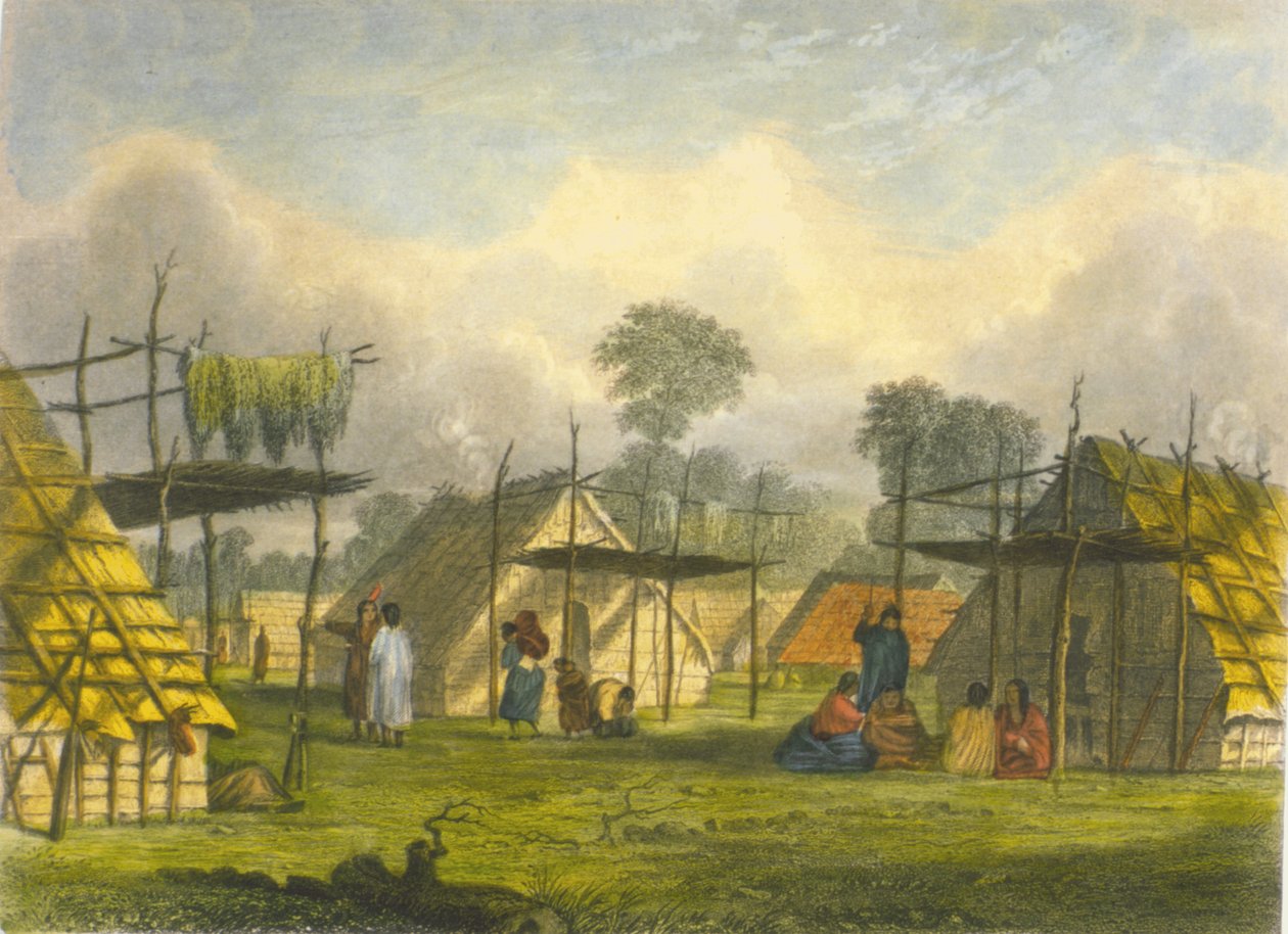 Dakotah falu, 1853 alkotó: Captain Seth Eastman