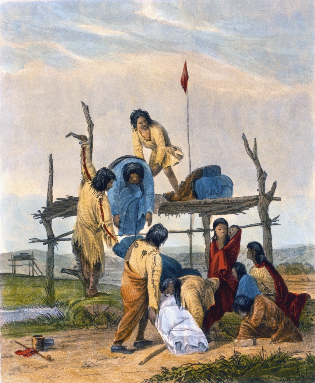 Indián temetés, 1853 alkotó: Captain Seth Eastman
