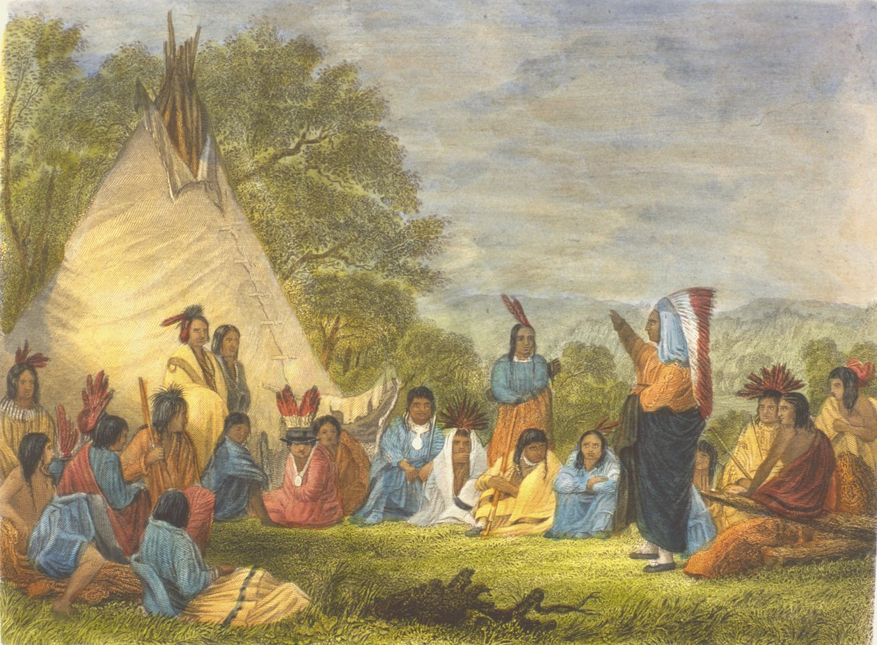 Indiánok a Tanácsban, 1853 alkotó: Captain Seth Eastman