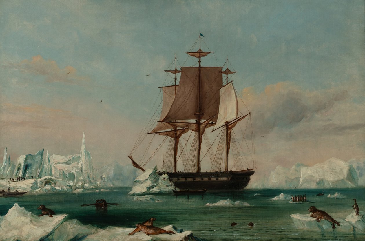 USS Vincennes a Csalódottság-öbölben (olaj, vászon) alkotó: Captain Charles (attributed to) Wilkes