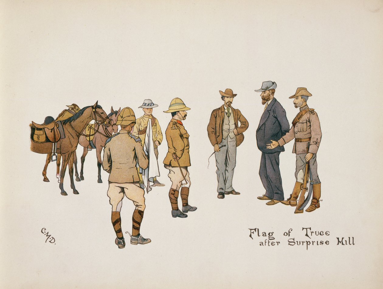 Flag of Truce after Surprise Hill, The Leaguer of Ladysmith, 1900 alkotó: Captain Clive Dixon