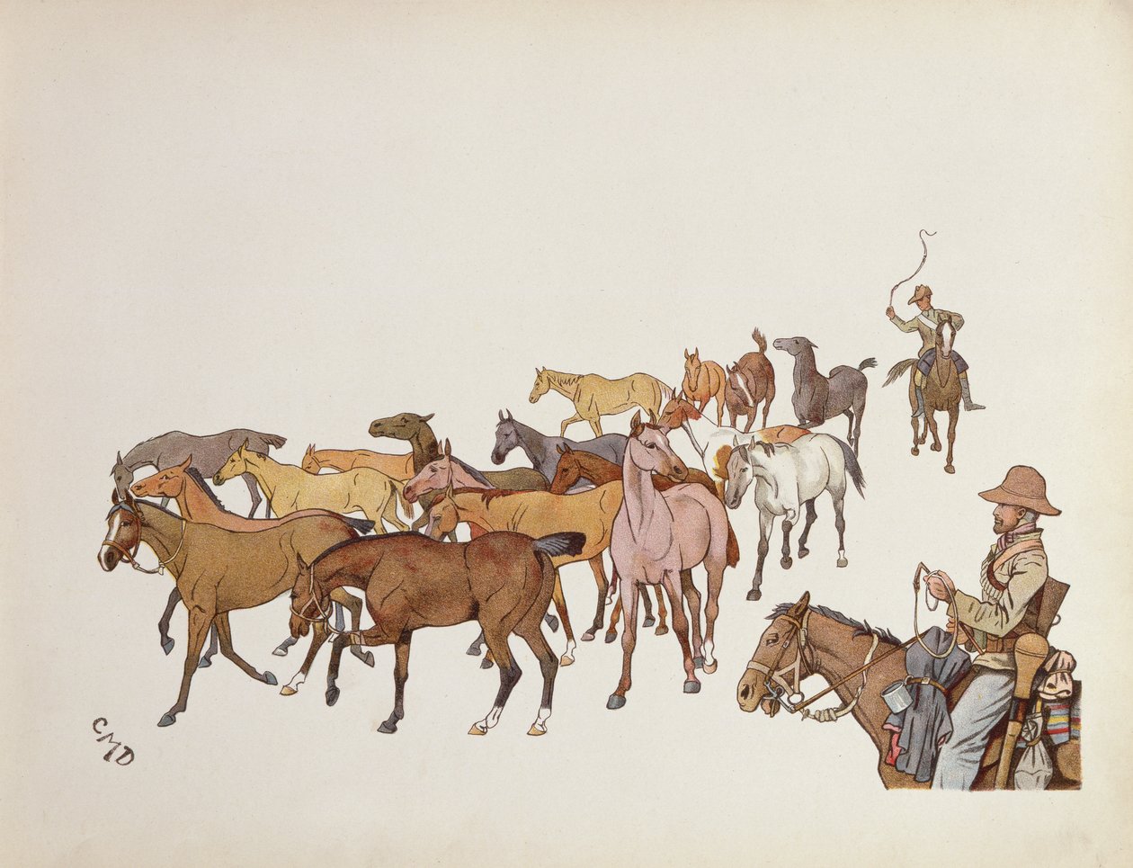 The Volunteers Ponies, The Leaguer of Ladysmith, 1900 alkotó: Captain Clive Dixon