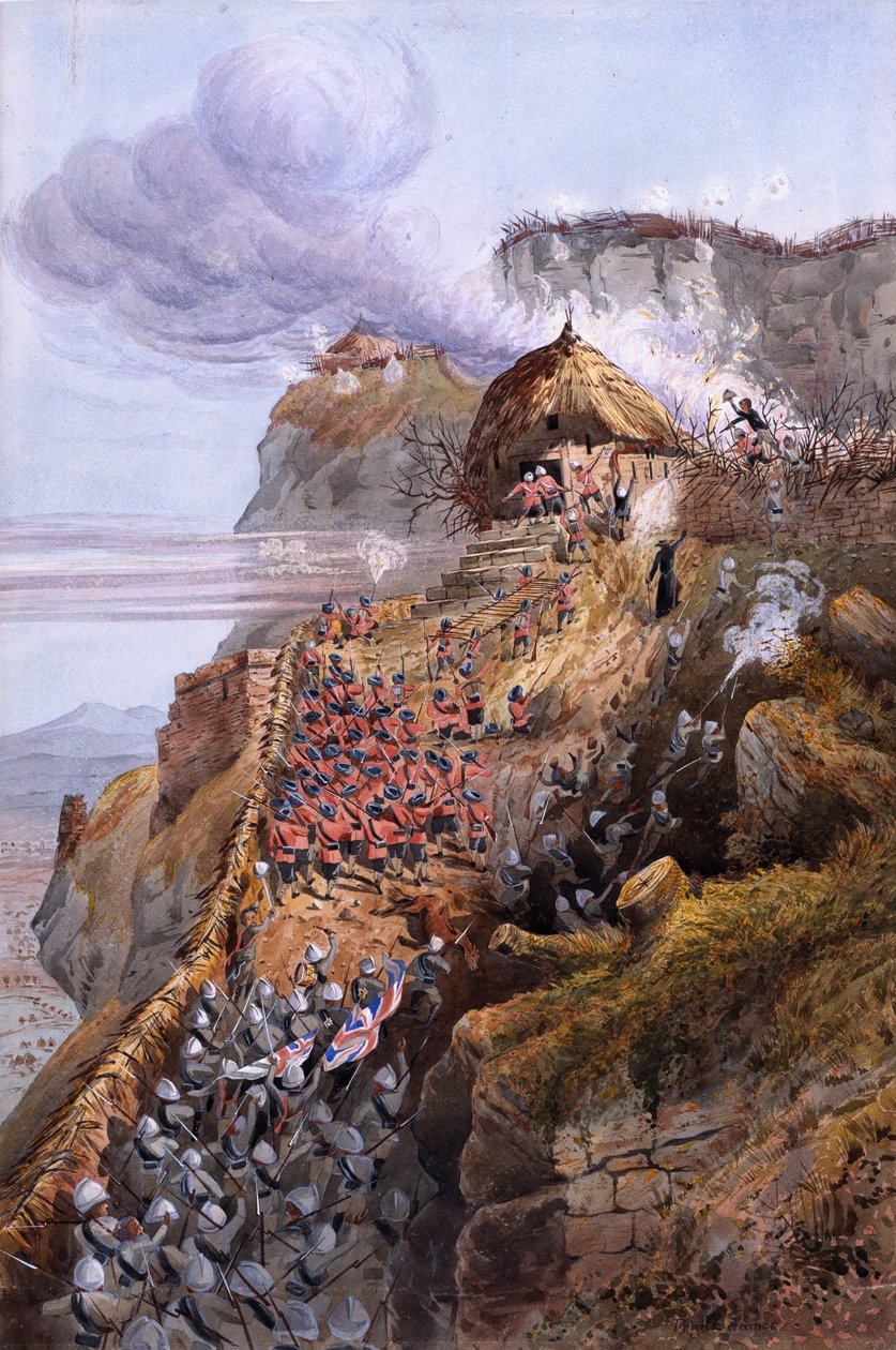 Az átjáró megrohanása, Magdala, Abesszínia alkotó: Captain Cornelius Francis James