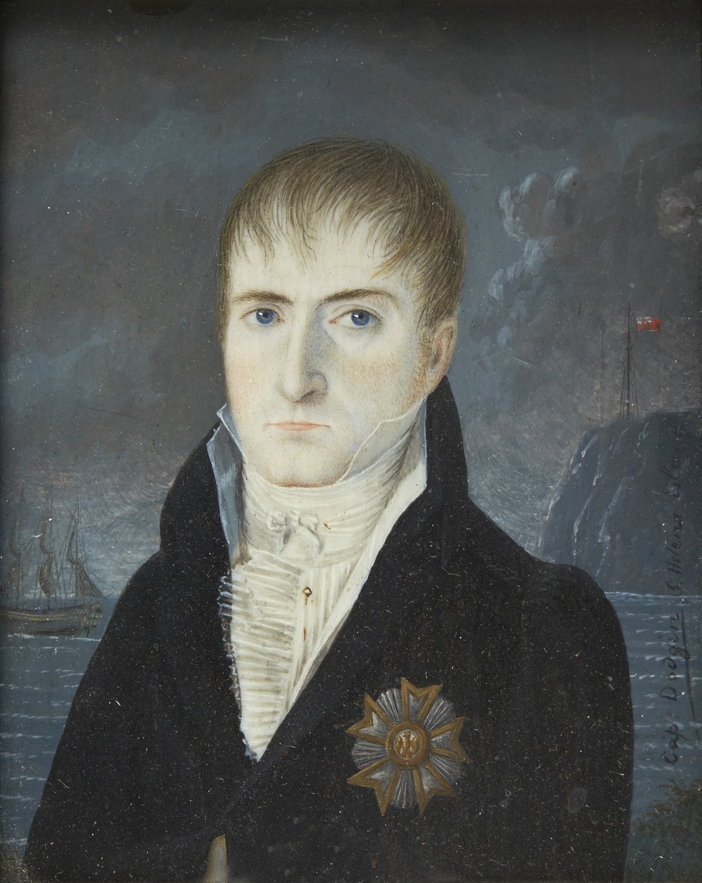 Bonaparte Napóleon portréja Szent Ilona szigetén, 1820 alkotó: Captain Dodgin