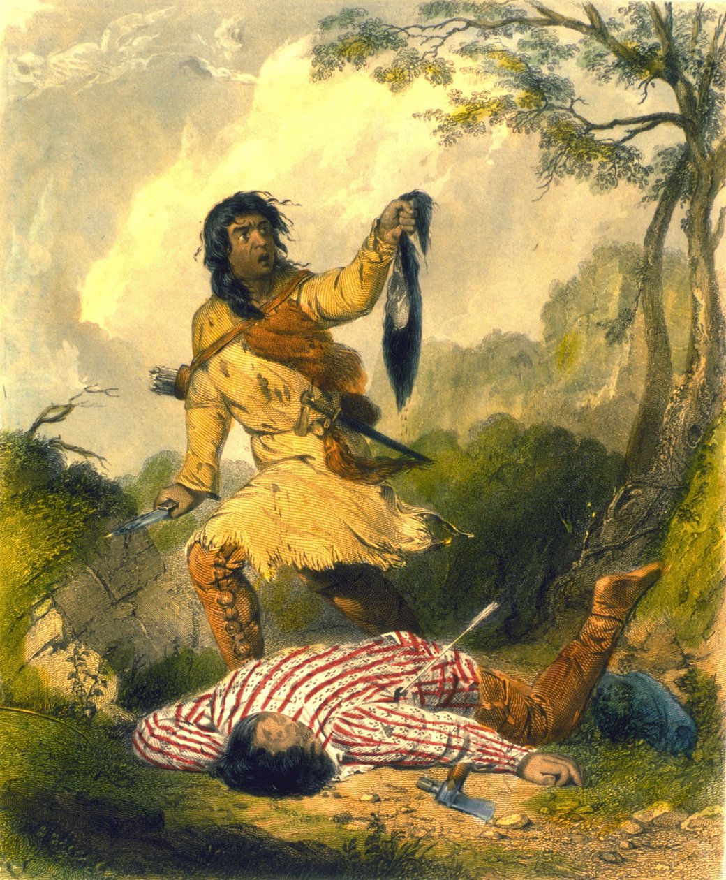 Death Whoop, 1853 (színes litográfia) alkotó: Captain Seth Eastman