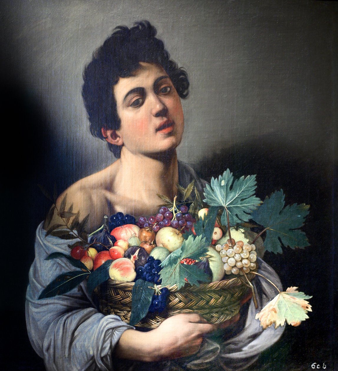 Fiú gyümölcskosárral, Caravaggio alkotó: Michelangelo Merisi Caravaggio