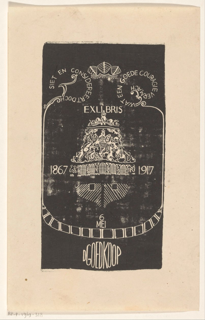 Ex libris D. Olcsó alkotó: Carel Adolph Lion Cachet