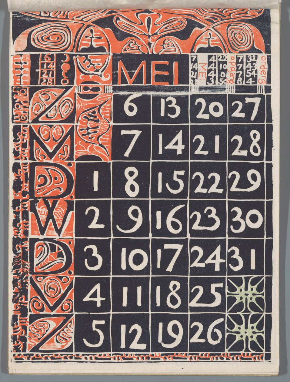 Kalenderblatt Mai 1900 alkotó: Carel Adolph Lion Cachet