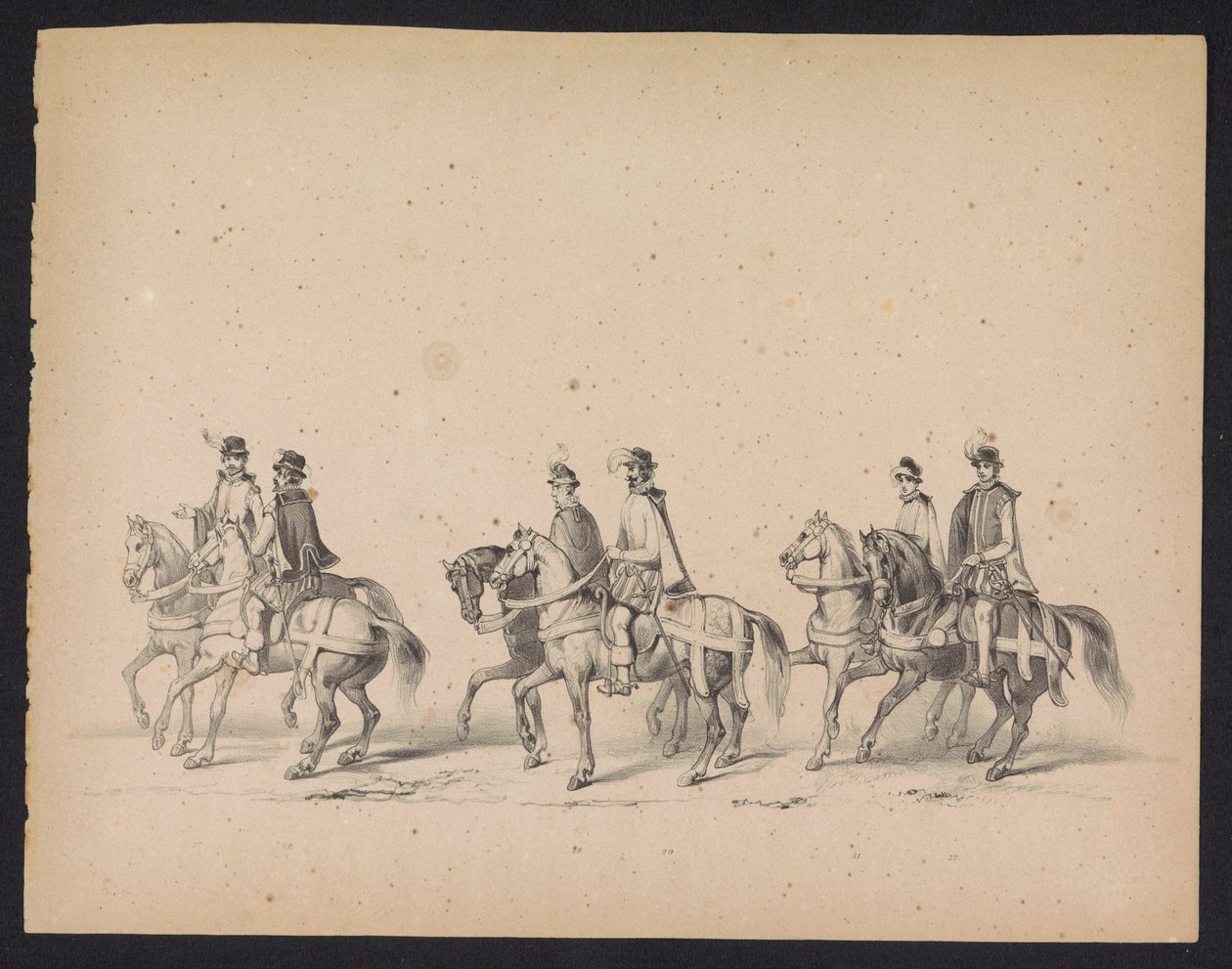 Az utrechti diákok maskarádéja, 1846 (5. tábla) A jelmezes körmenet képe, amely II. Fülöp spanyol herceg 1549. október 3-án Utrechtbe való belépését ábrázolja, 1846. június 17-én tartotta H.H. Az Utrechtsche diákjai alkotó: Carel Christiaan Antony Last