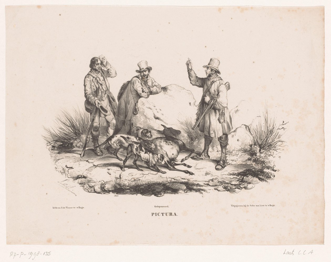 Rustende jagers Pictura (sorozat címe az objektumon) alkotó: Carel Christiaan Antony Last