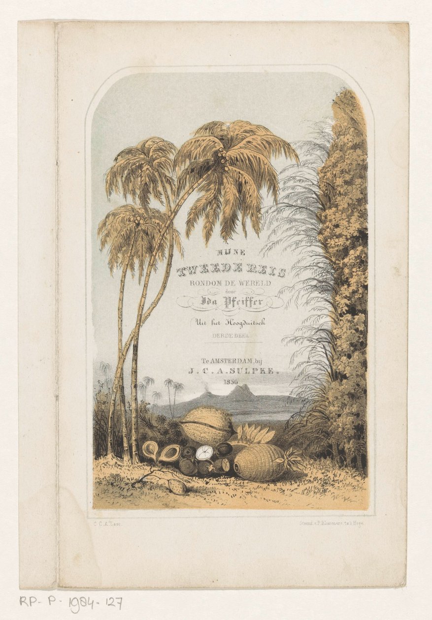 Trópusi táj Címlap: Pfeiffer Ida, Második utazásom a világ körül, 1856 alkotó: Carel Christiaan Antony Last