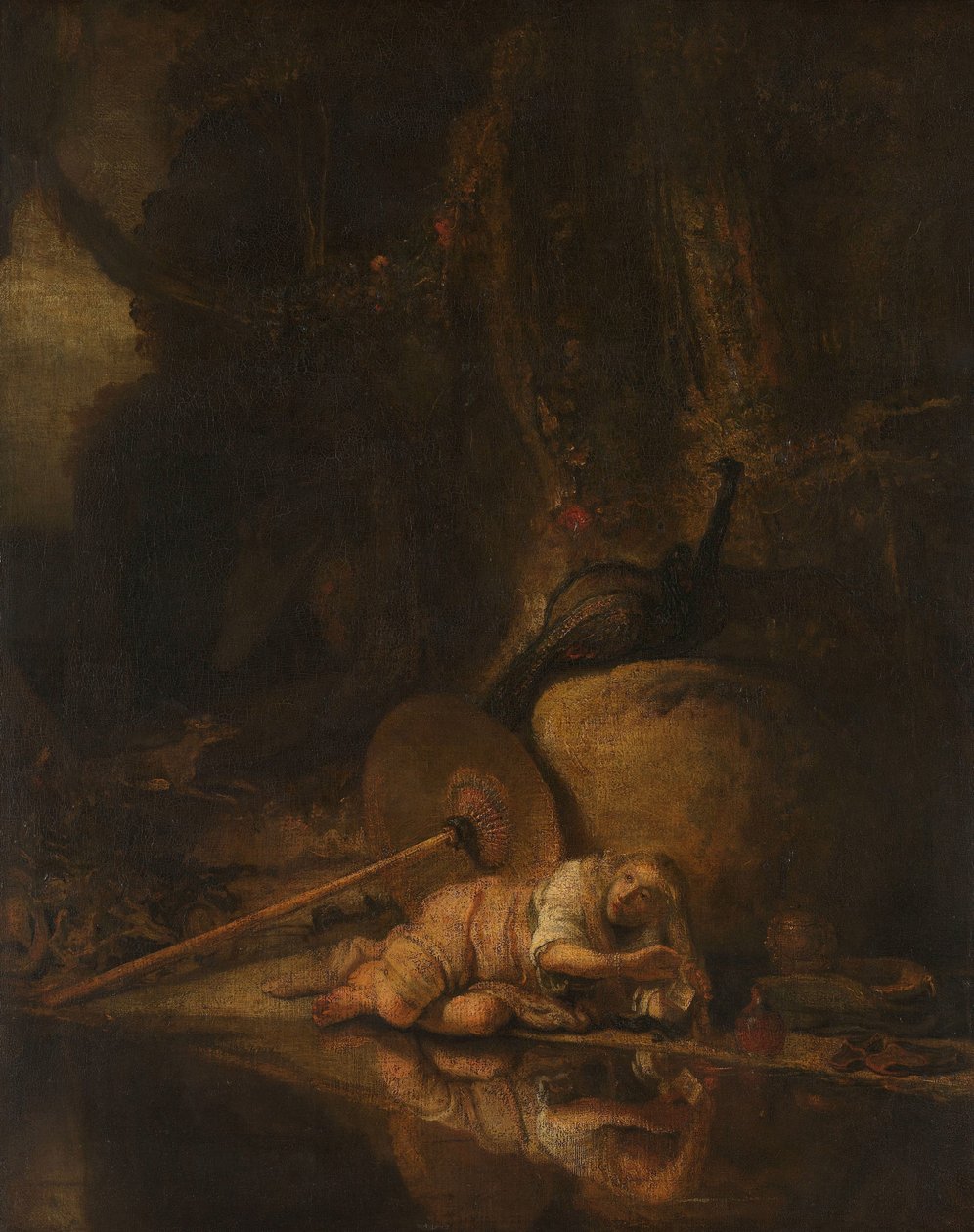 Héra bujkál az istenek és óriások csatája alatt alkotó: Carel Fabritius (copy after)