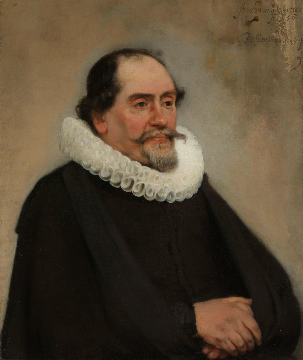 Abraham de Potter, Amszterdam selyemkereskedő portréja Abraham de Potter (1592-1650). Amszterdam selyemkereskedő alkotó: Carel Fabritius