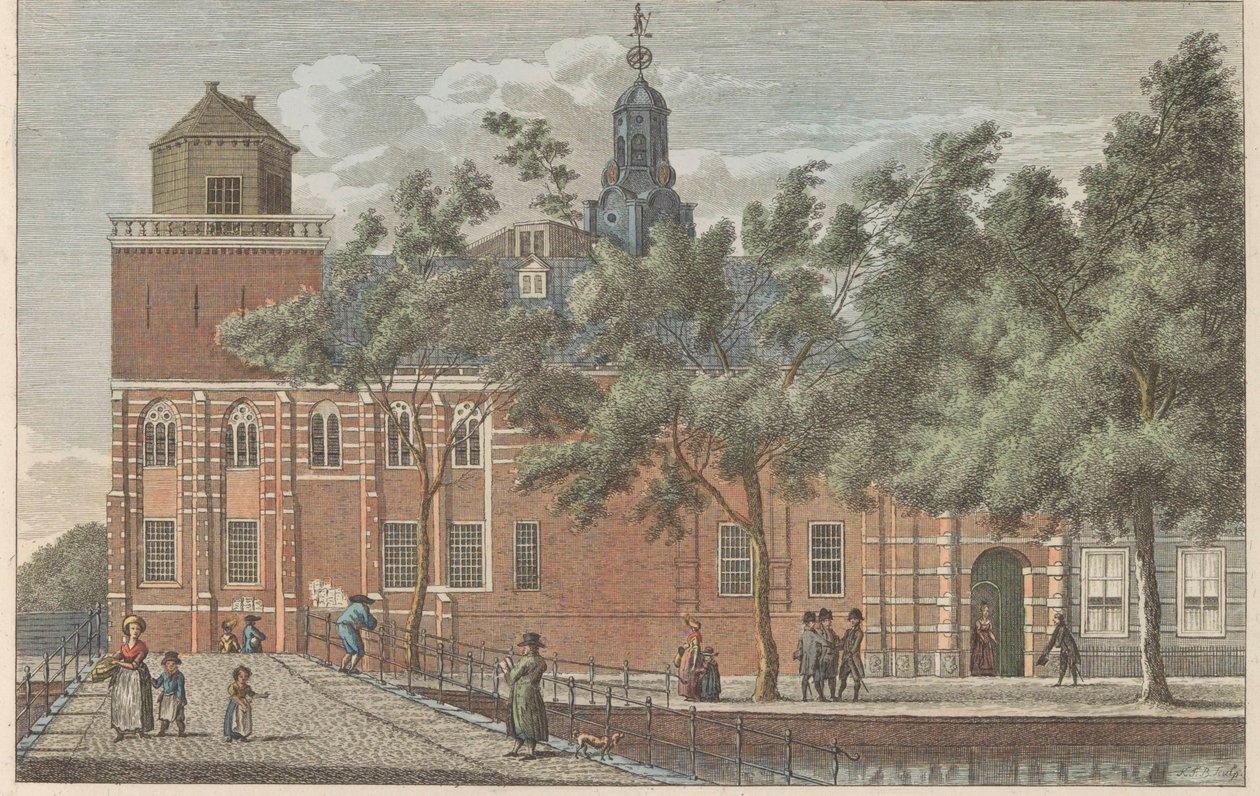 A Leideni Akadémia épülete, 1790 körül A Leideni Akadémia / Vue de L