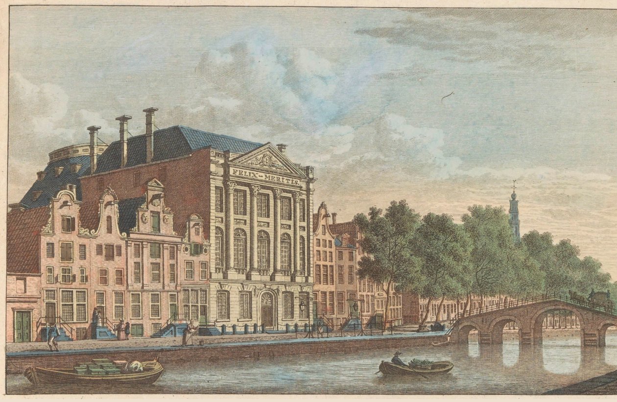 Felix Meritis épülete Amszterdamban, 1790 körül A Felix Meitis Társaság épülete Amszterdamban / Edifices de la societe dit Félix Méritis à Amsterdam (cím az objektumon) alkotó: Carel Frederik Bendorp (I)