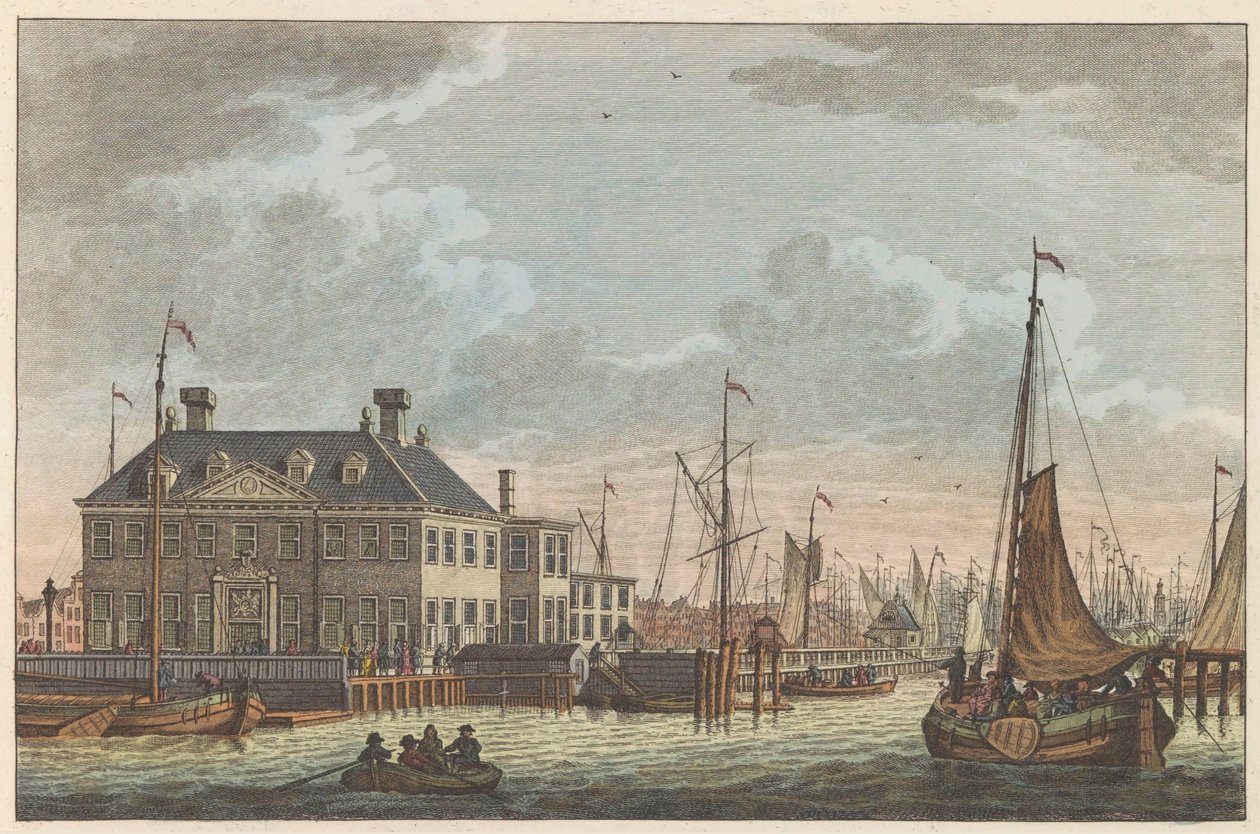 Kilátás a New City Innre, 1790 körül Nieuwe Stads-Herberg Amszterdamban / Vue de L