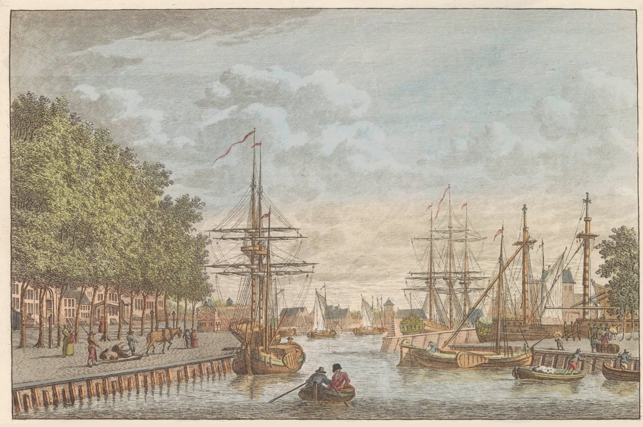 Middelburg kikötője, 1790 körül Middelburg kikötője / Le port de Middelburg (cím az objektumon) alkotó: Carel Frederik Bendorp (I)