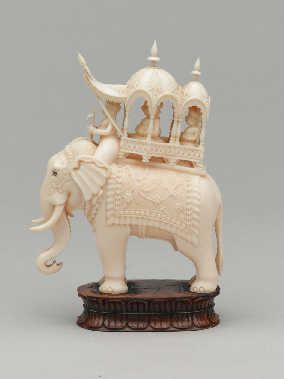 Fekete király, sakkfigura, India, 1820 körül alkotó: Carel Jacobus Behr