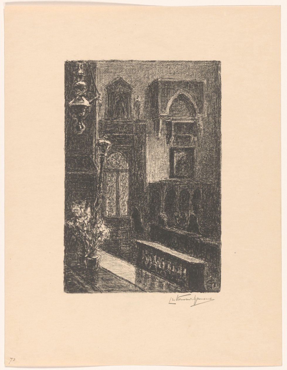 Templombelső Velencében alkotó: Carel Nicolaas Storm van 