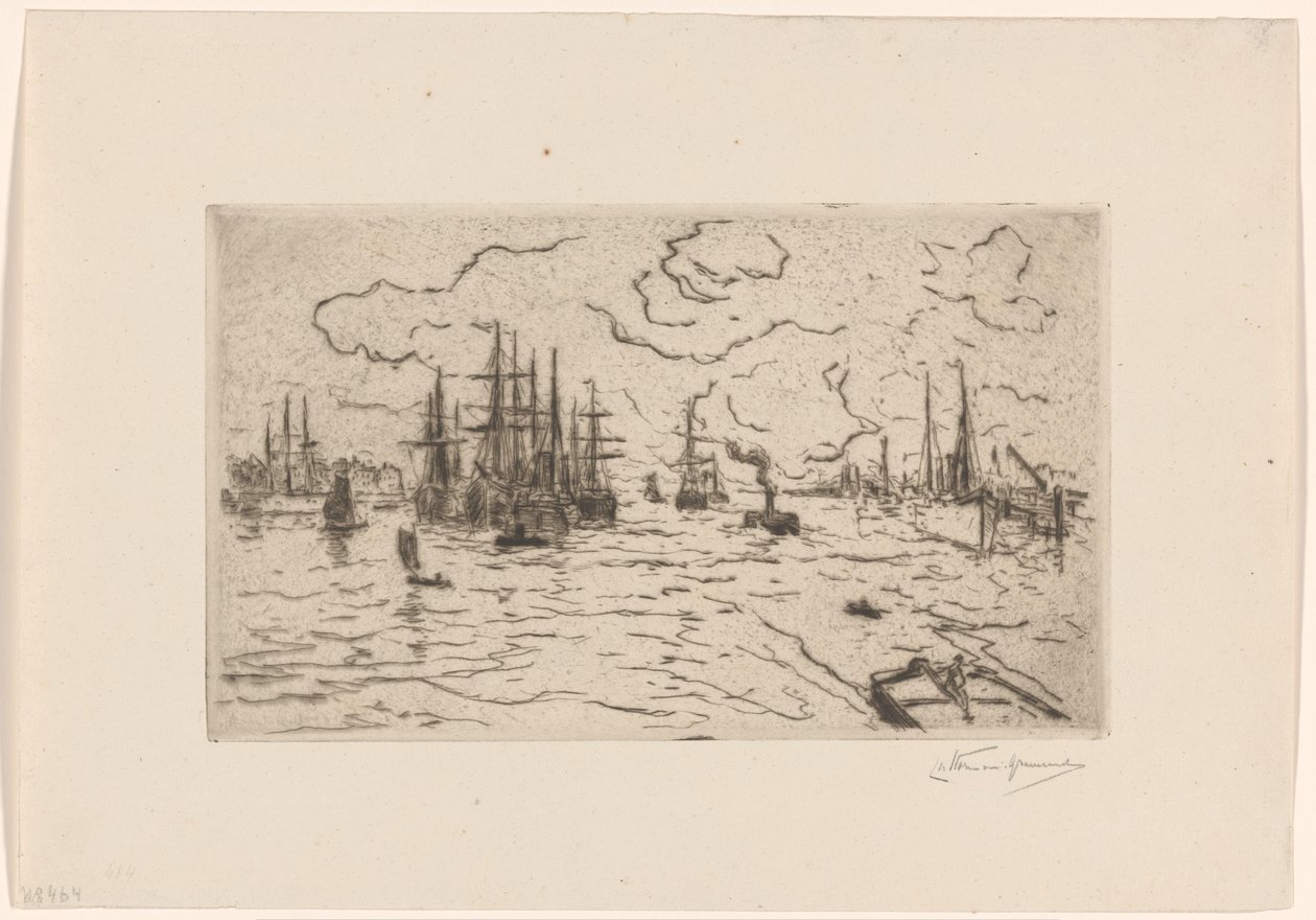 Hajók a Meuse-n alkotó: Carel Nicolaas Storm van 