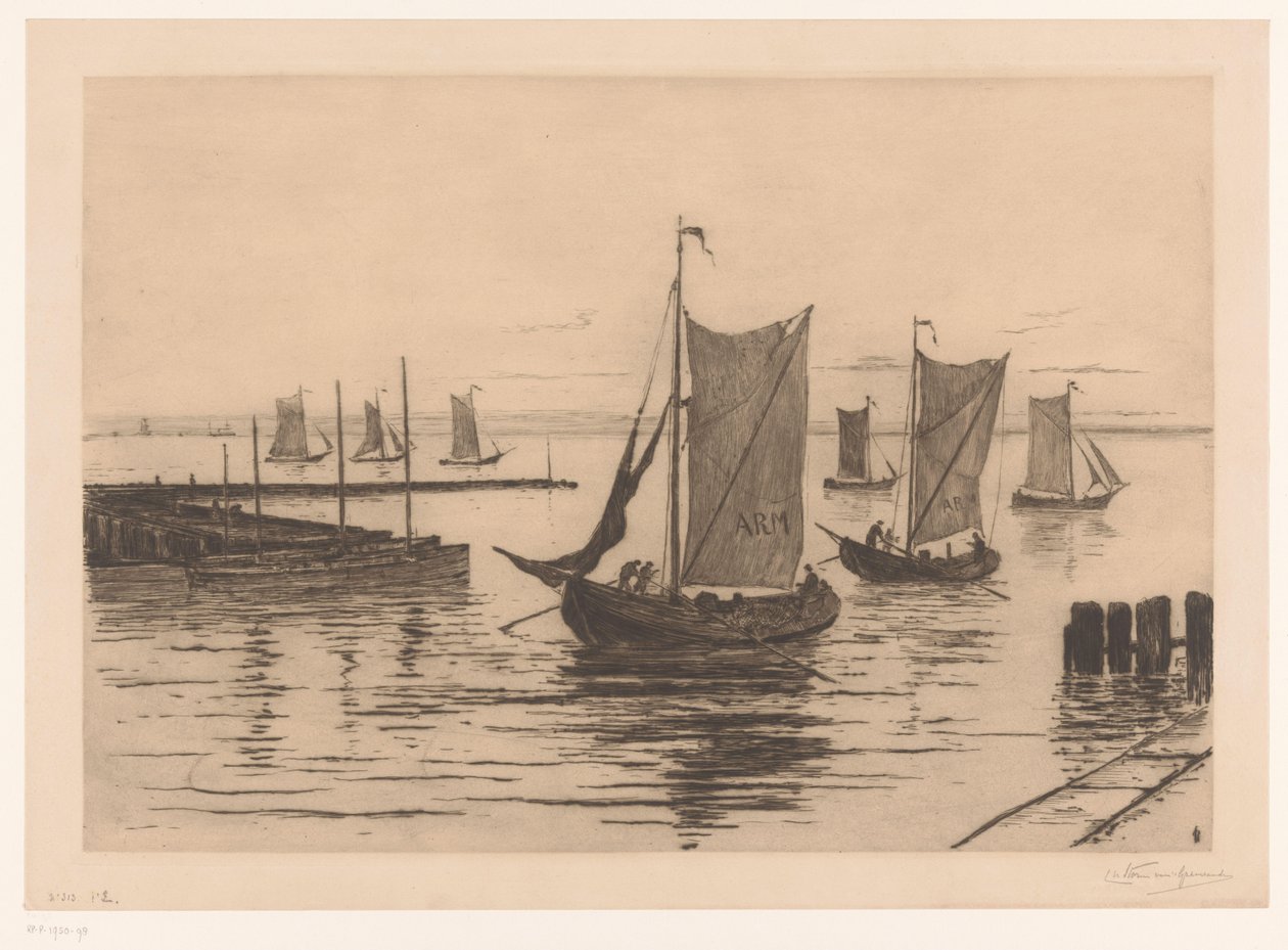 A halászflotta visszatérése alkotó: Carel Nicolaas Storm van 