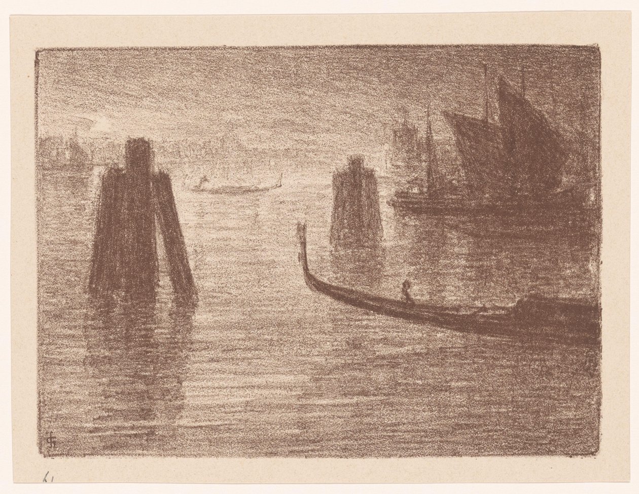 Kikötő Velencében alkotó: Carel Nicolaas Storm van 