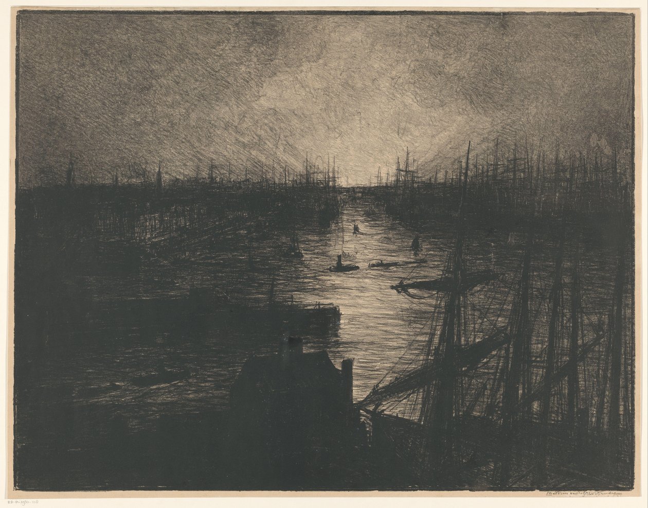 Hamburg kikötője alkotó: Carel Nicolaas Storm van 