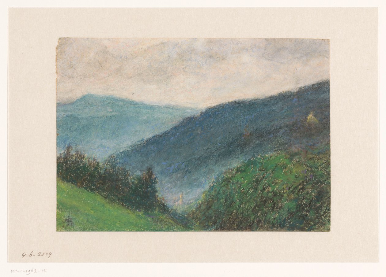 Dombos táj Baden-Baden közelében alkotó: Carel Nicolaas Storm van 