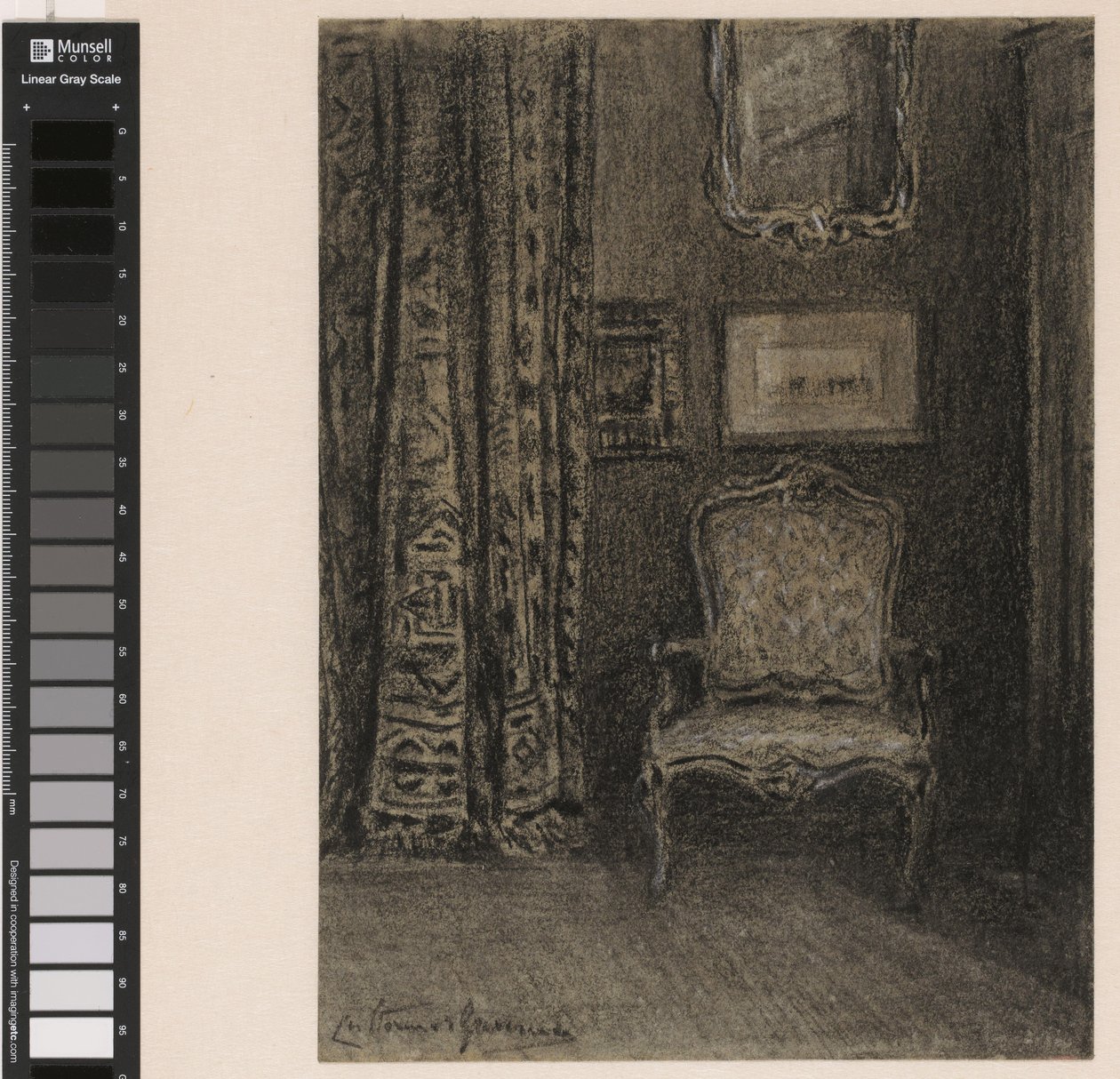 Kamerinterieur in de Rue du Trône 190 te Brussel alkotó: Carel Nicolaas Storm van 