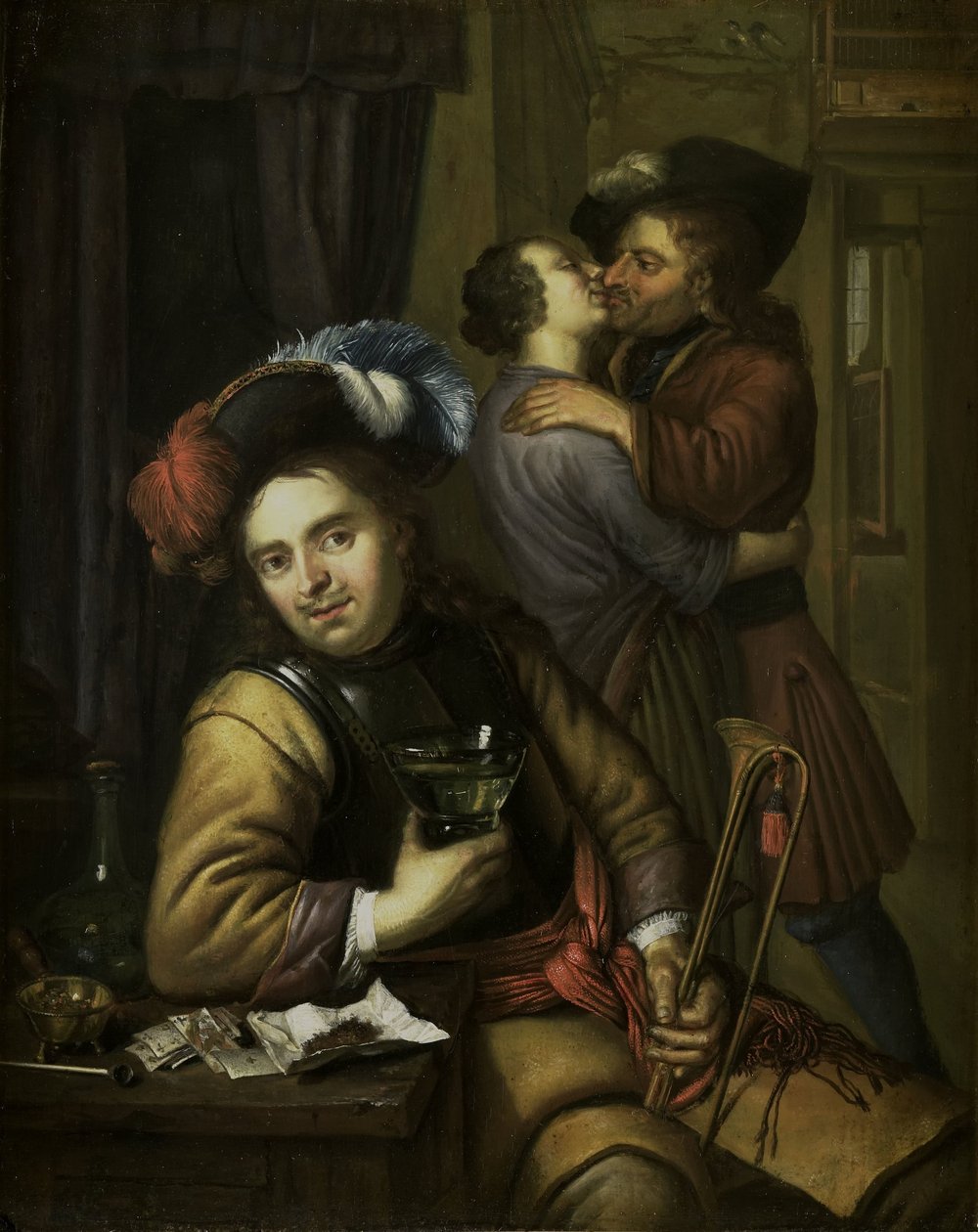 Katona jelenet alkotó: Carel de Moor (II) (attributed to)