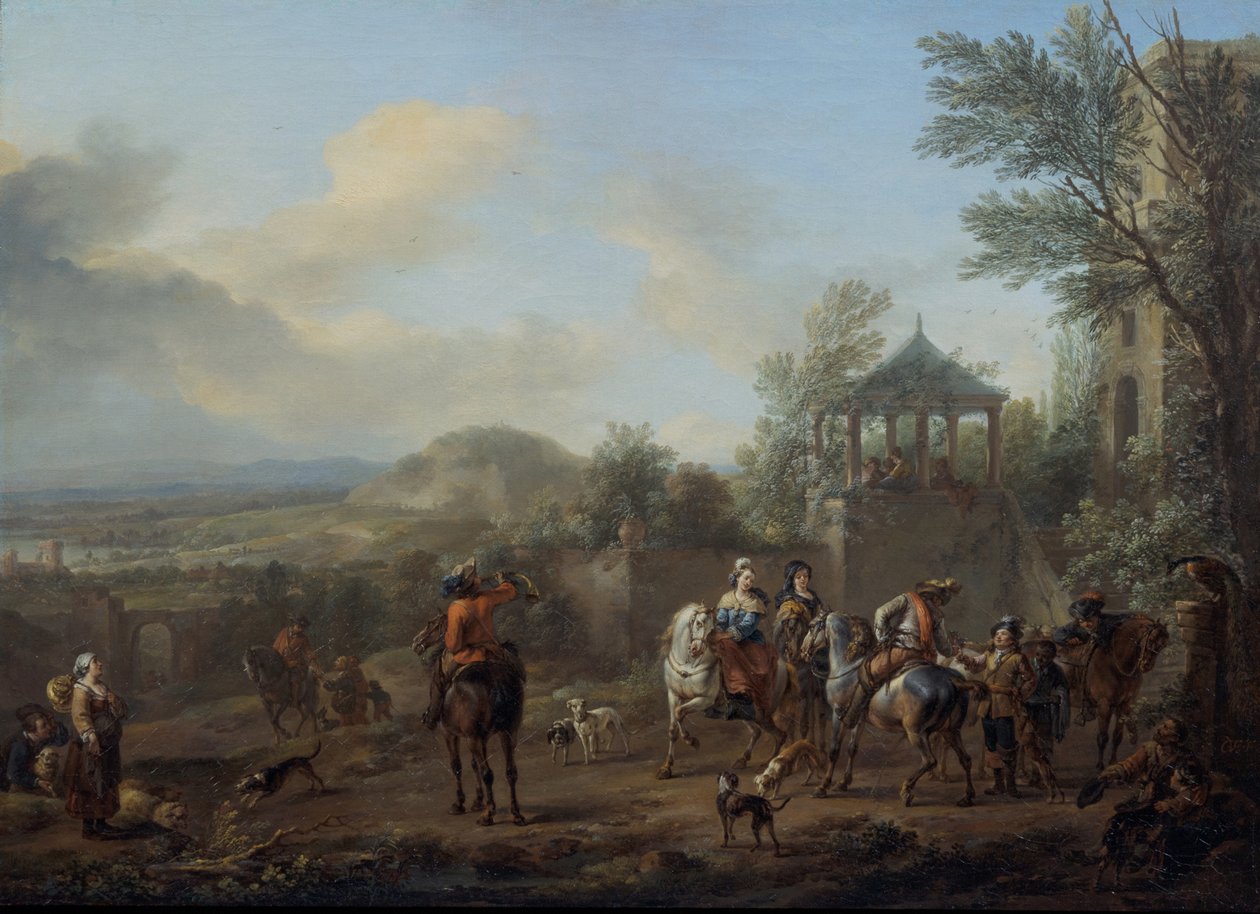 Indulás Vadászatra alkotó: Carel van Falens or Valens