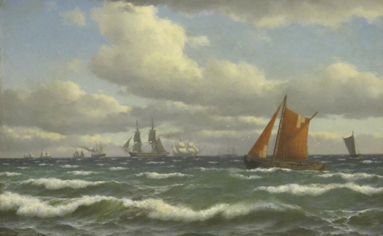 Olajfestés árvitorla festéssel alkotó: Carl Baagøe