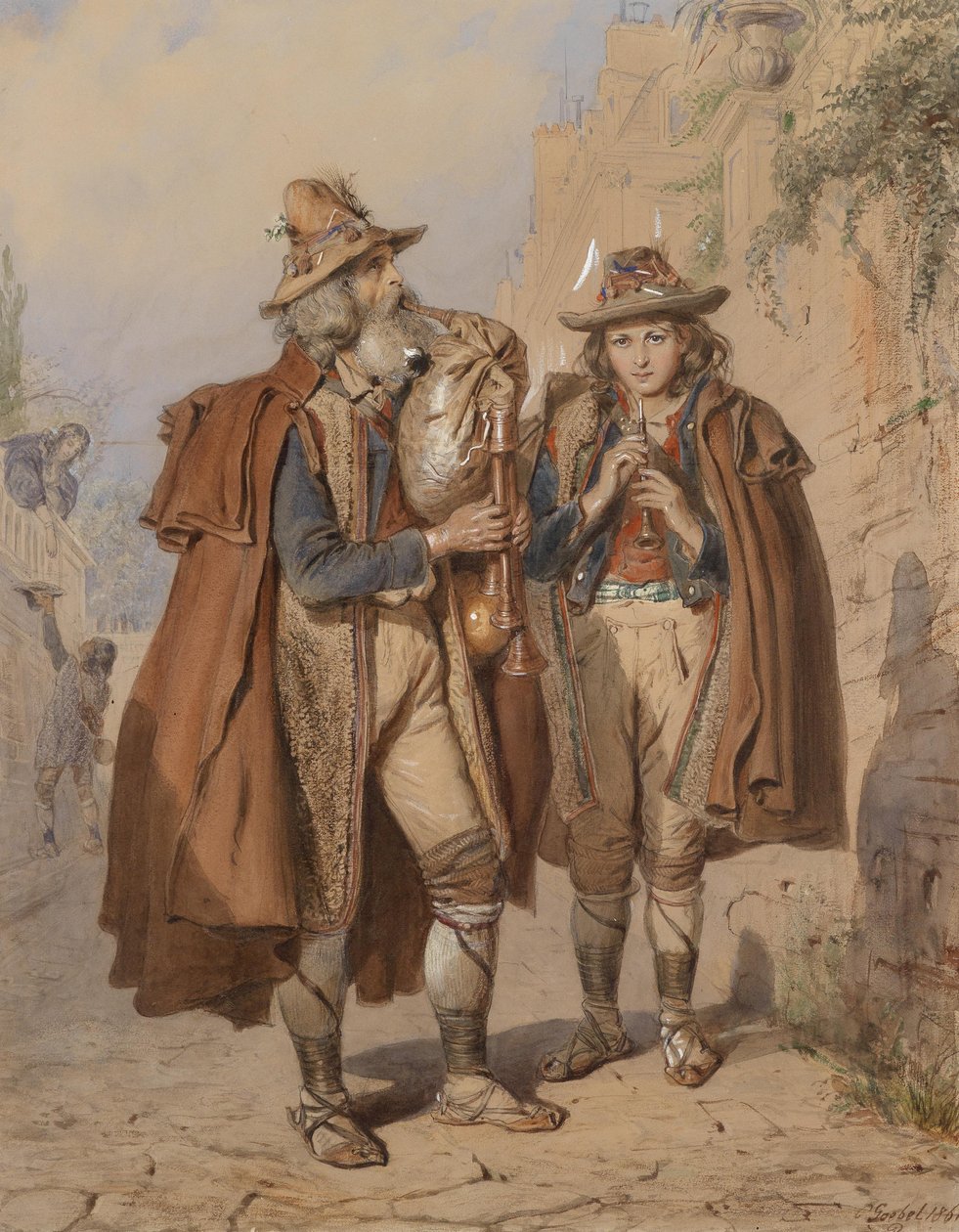 Dudás és fuvolajátékos alkotó: Carl Goebel