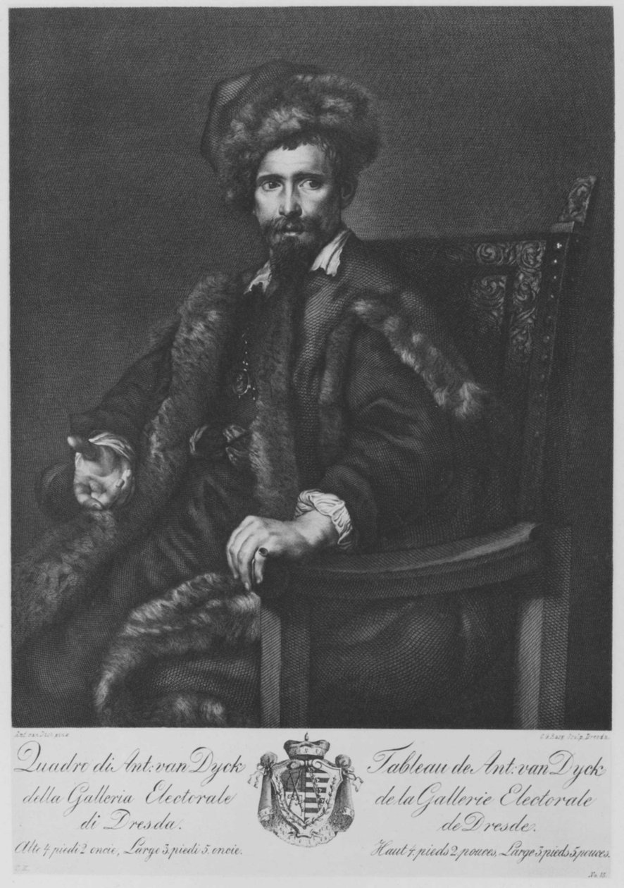 Szőrmés úriember portréja (Rhodokanakis-Giustiniani chioszi herceg) alkotó: Carl Gottlieb Rasp