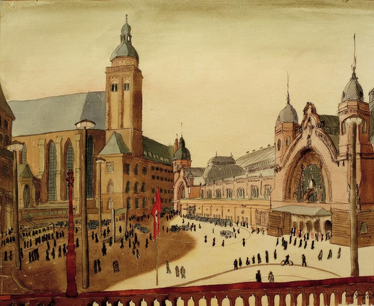 Köln, Bahnhofsplatz alkotó: Carl Grossberg