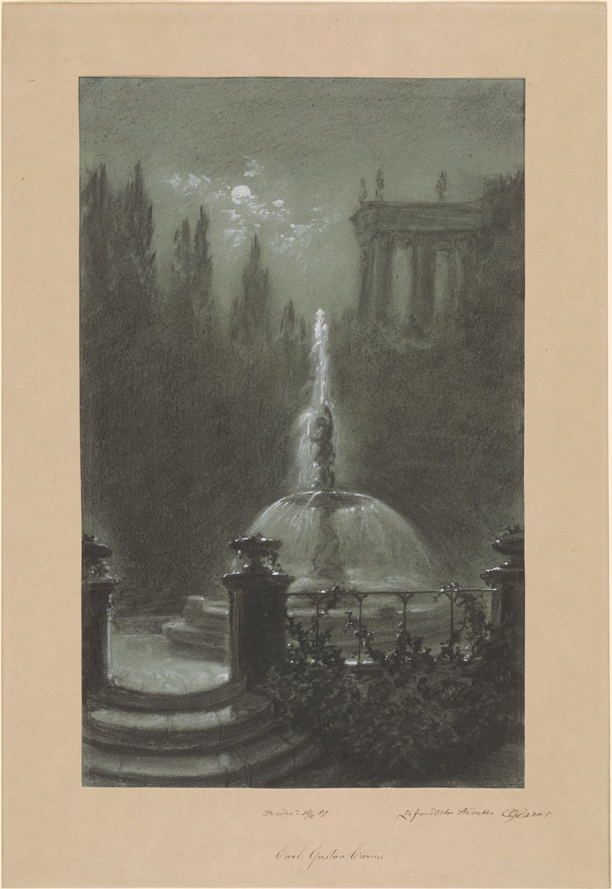 Szökőkút holdfényben alkotó: Carl Gustav Carus