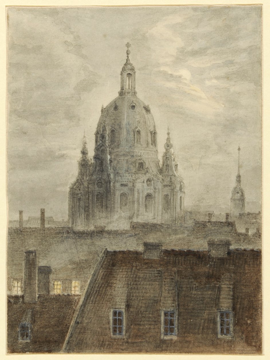 A Frauenkirche Drezdában alkotó: Carl Gustav Carus