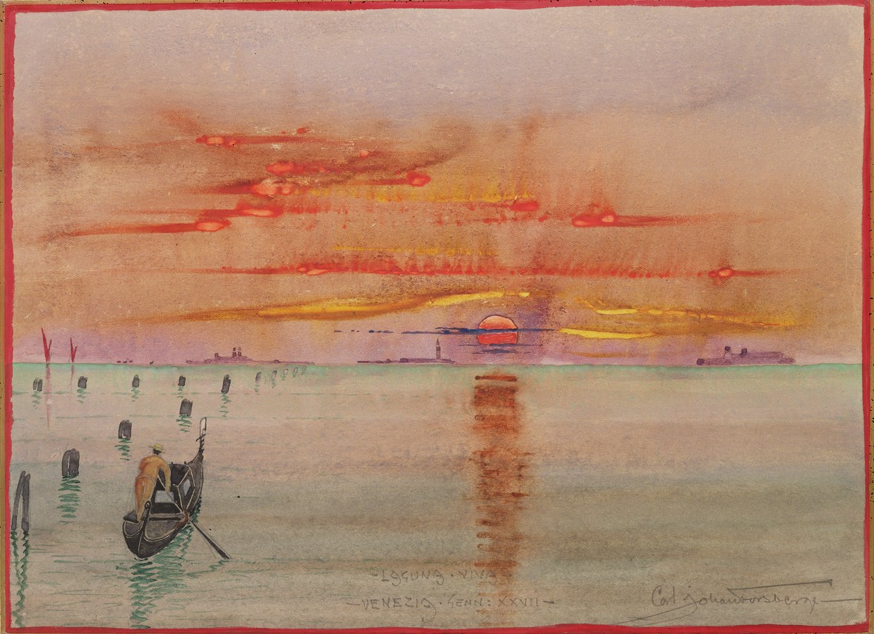 Viva-tó, Velence, 1927 (wc papíron) alkotó: Carl Johan Forsberg