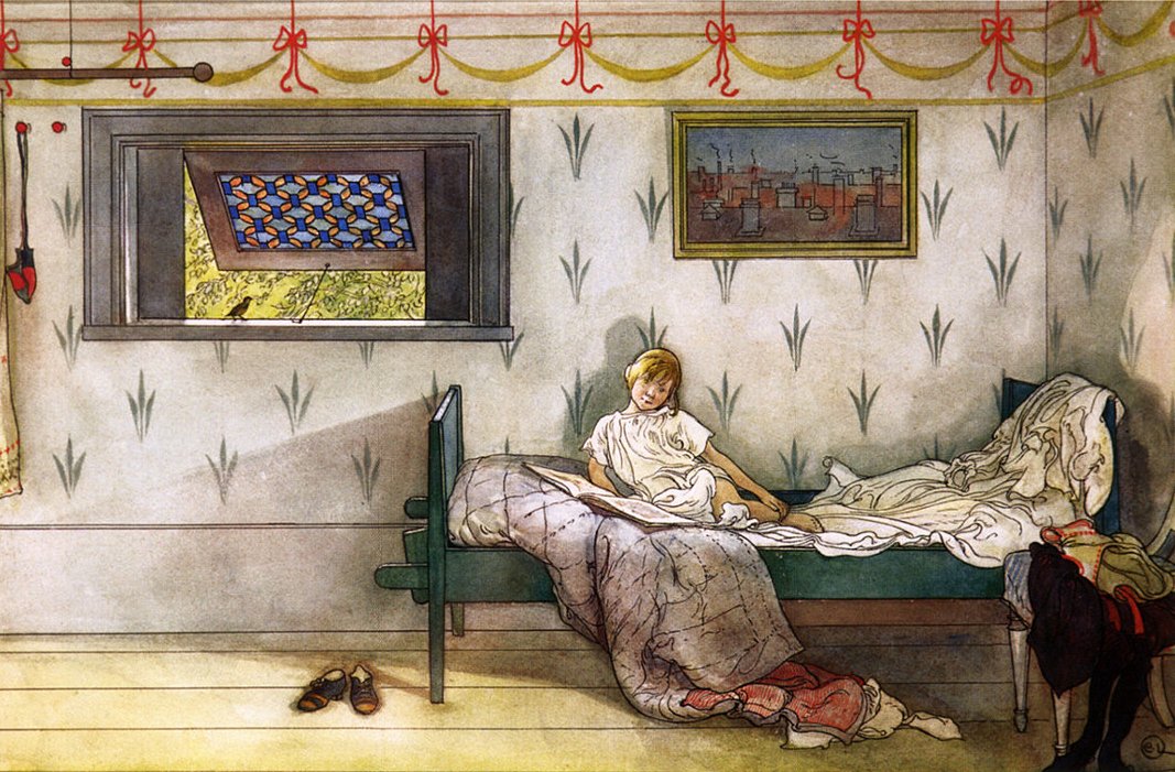 Kakas-doodle-doo, hét óra alkotó: Carl Larsson