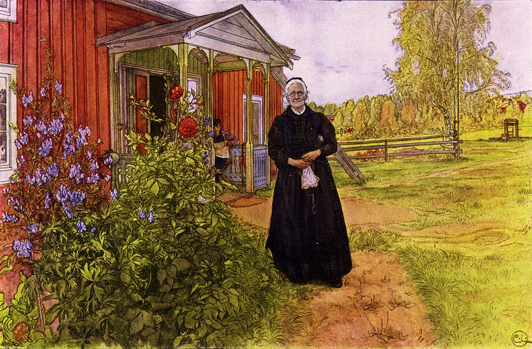 Apa és anya alkotó: Carl Larsson