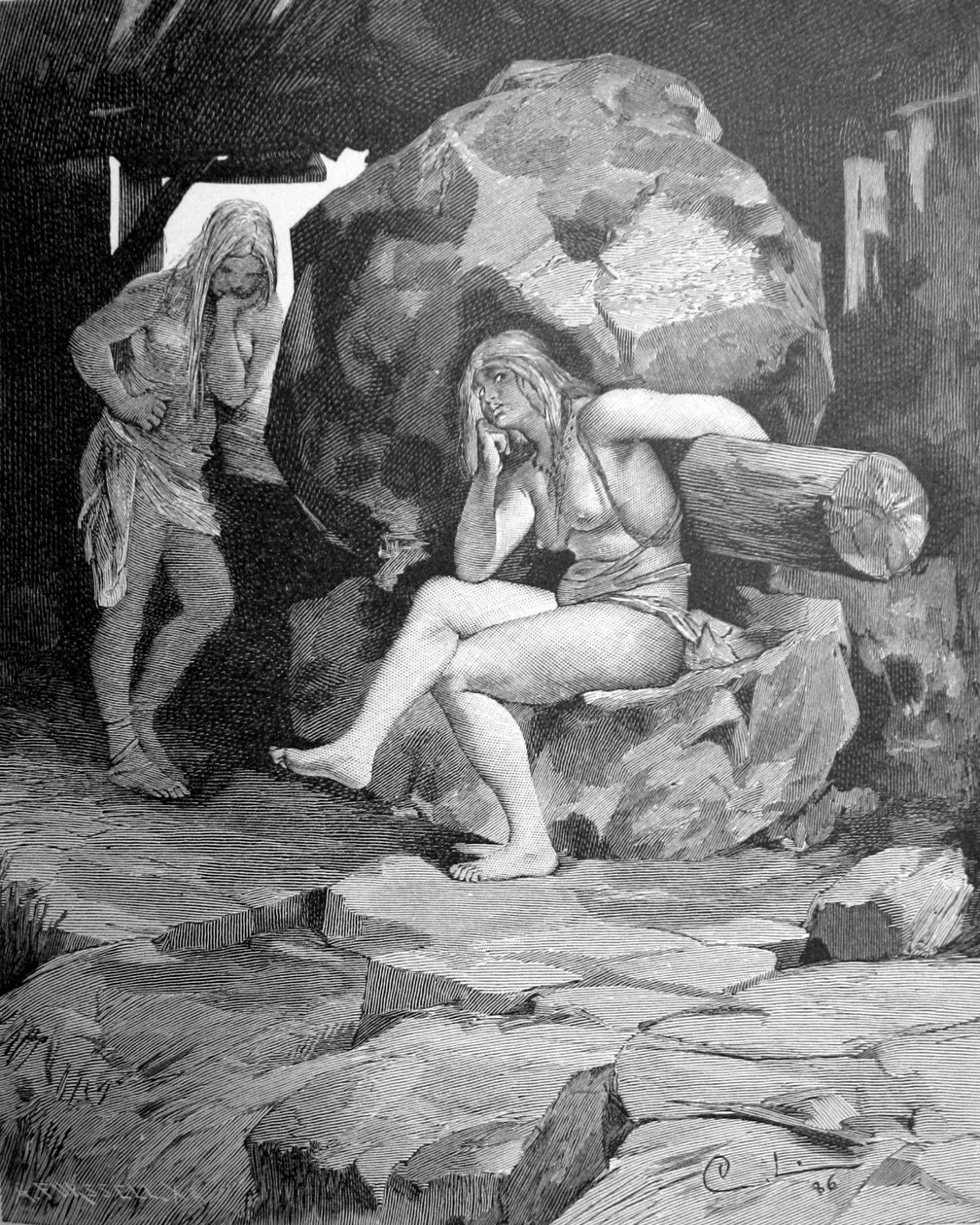 Fenja és Menja a Grotte malomban alkotó: Carl Larsson