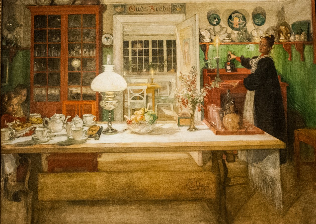 Felkészülés a játékra alkotó: Carl Larsson