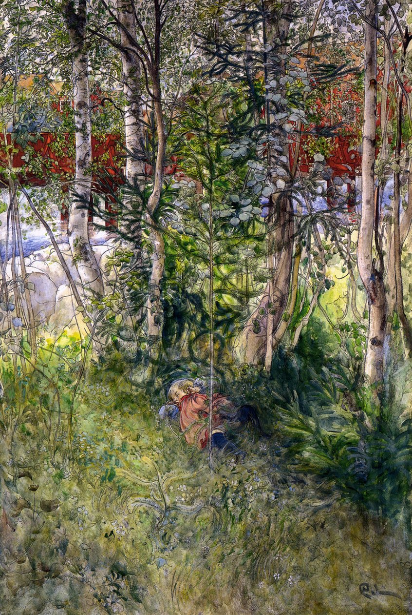 Alvás a zöldben alkotó: Carl Larsson