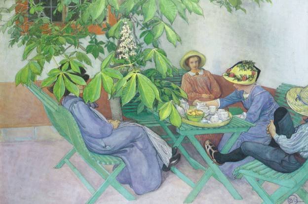 A gesztenyefa alatt alkotó: Carl Larsson