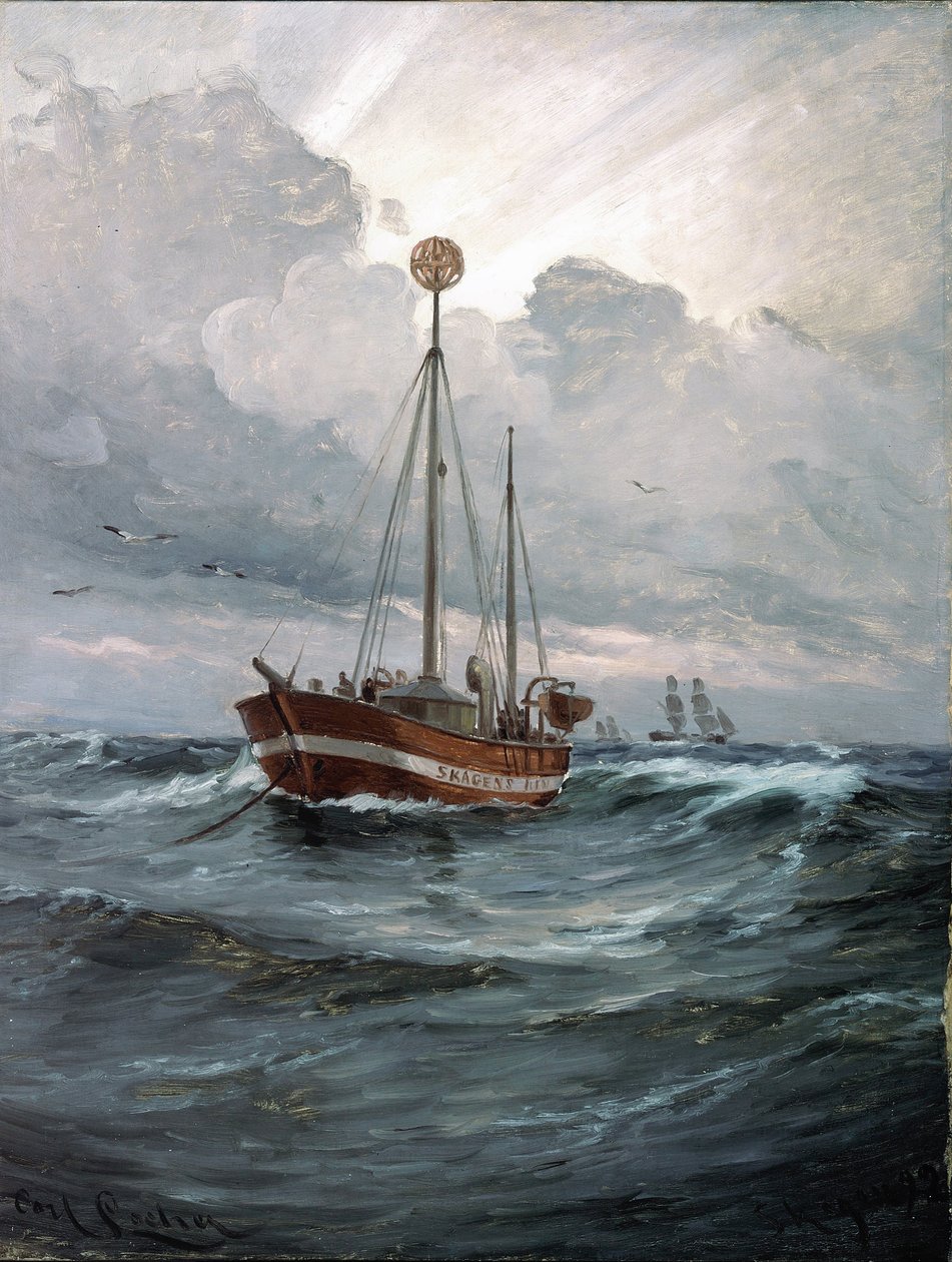 A fényhajó a Skagen -zátonyon alkotó: Carl Ludvig Locher